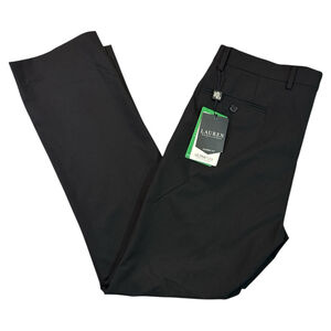 LAUREN RALPH LAUREN Men's Ulta-Flex Classic Fit Dress Pants Black 33 x 32